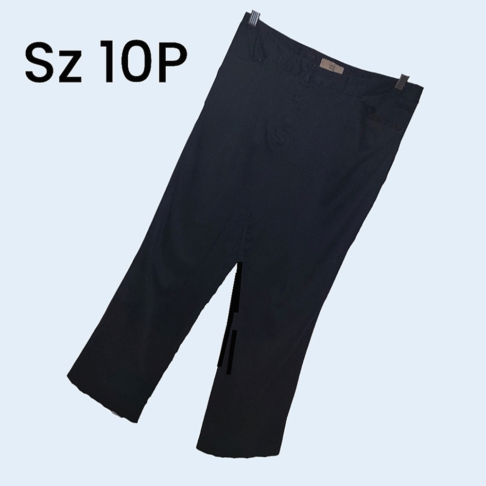 Petite Black Flare Casual Slacks